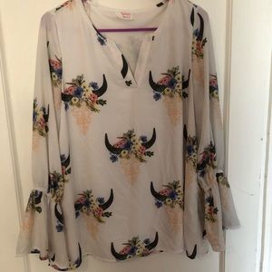 Cow skull blouse